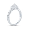 Thumbnail Image 1 of Diamond Double Halo Twist Engagement Ring 1/2 ct tw 10K White Gold