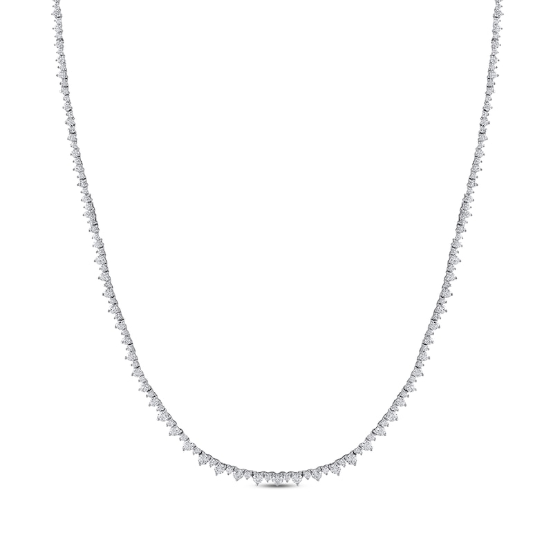 Diamond Riviera Necklace 3 ct tw 10K White Gold 18"