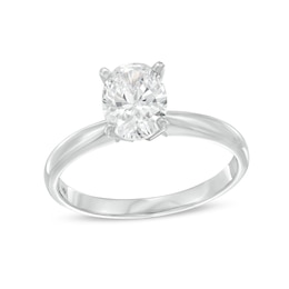 Now + Forever Oval-Cut Diamond Solitaire Engagement Ring 1-1/2 ct tw 14K White Gold (I/I1)