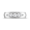 Thumbnail Image 3 of Men’s THE LEO Diamond Round-Cut Wedding Band 3/4 ct tw 14K White Gold