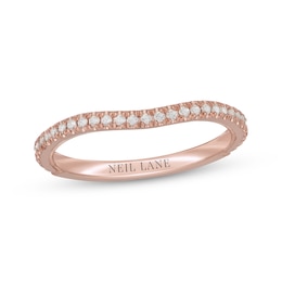 Neil Lane Diamond Contoured Wedding Band 1/5 ct tw 14K Rose Gold