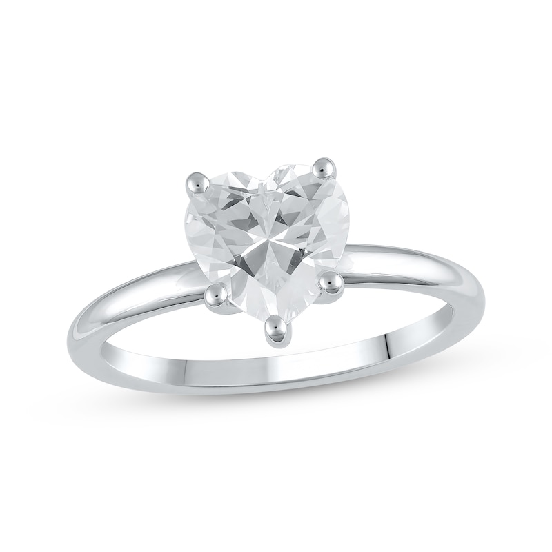 Main Image 1 of Lab-Grown Diamonds Heart-Shaped Solitaire Engagement Ring 1-1/2 ct tw 14K White Gold (F/VS2)