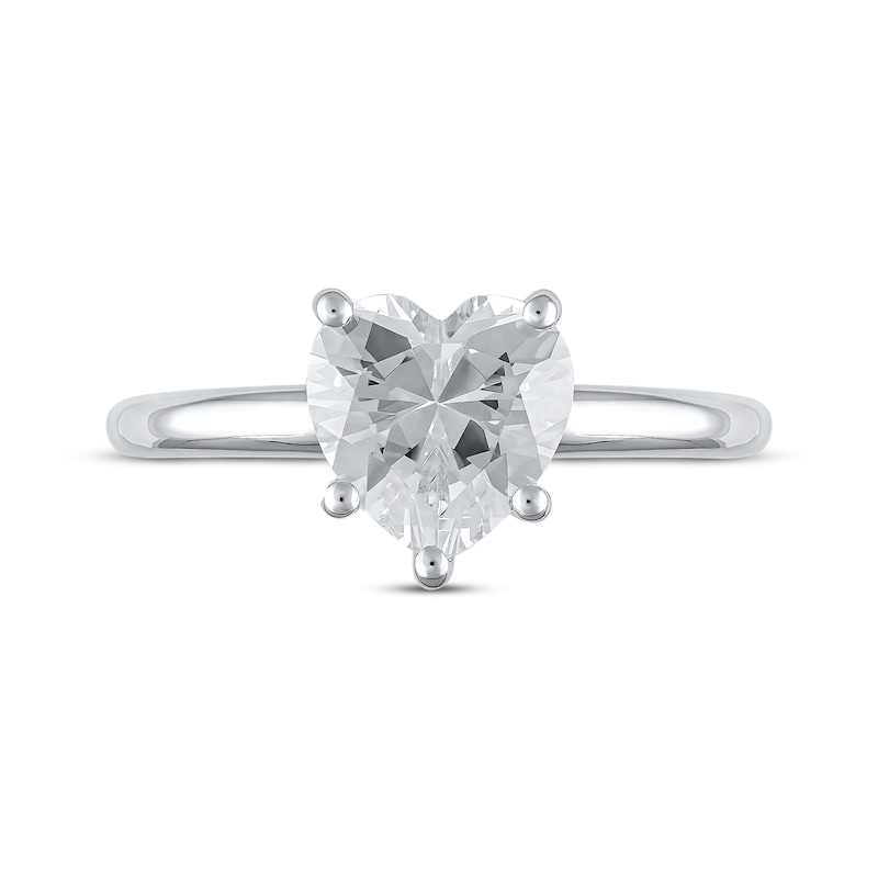 Main Image 3 of Lab-Grown Diamonds Heart-Shaped Solitaire Engagement Ring 1-1/2 ct tw 14K White Gold (F/VS2)