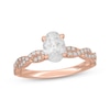 Thumbnail Image 4 of Neil Lane Artistry Oval-Cut Lab-Grown Diamond Engagement Ring 1-1/3 ct tw 14K Rose Gold
