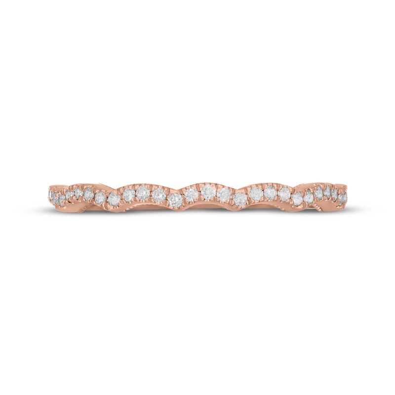 Main Image 9 of Neil Lane Artistry Lab-Grown Diamond Scalloped Wedding Band 1/6 ct tw 14K Rose Gold