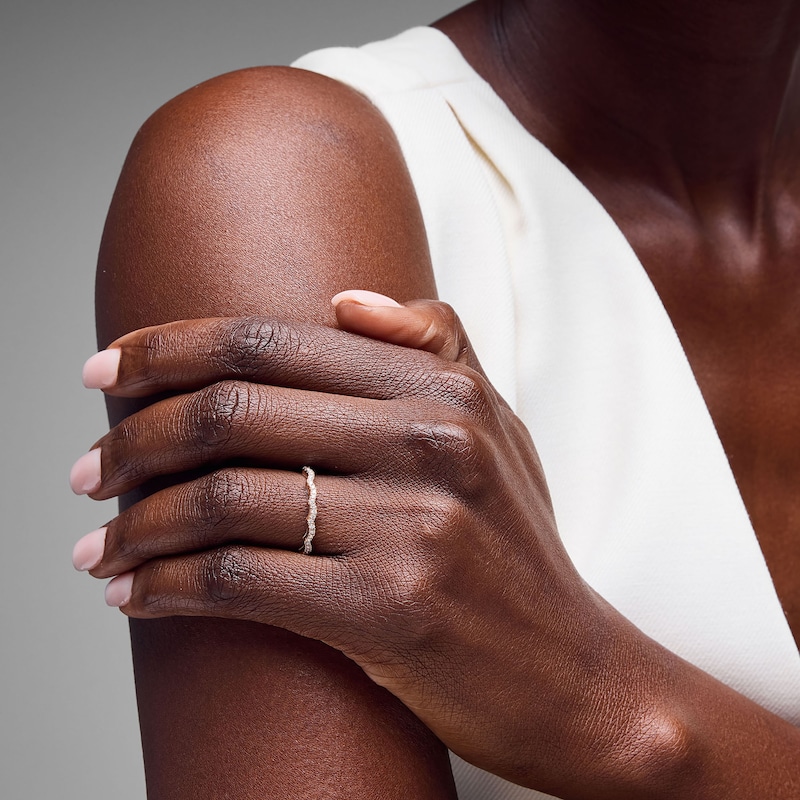 Main Image 15 of Neil Lane Artistry Lab-Grown Diamond Scalloped Wedding Band 1/6 ct tw 14K Rose Gold