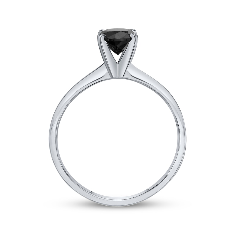 Main Image 3 of Now + Forever Black Diamond Solitaire Ring 1 ct tw 14K White Gold