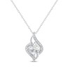 Thumbnail Image 2 of Cushion-Cut White Lab-Created Sapphire Gift Set Sterling Silver - Size 7
