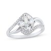 Thumbnail Image 3 of Cushion-Cut White Lab-Created Sapphire Gift Set Sterling Silver - Size 7