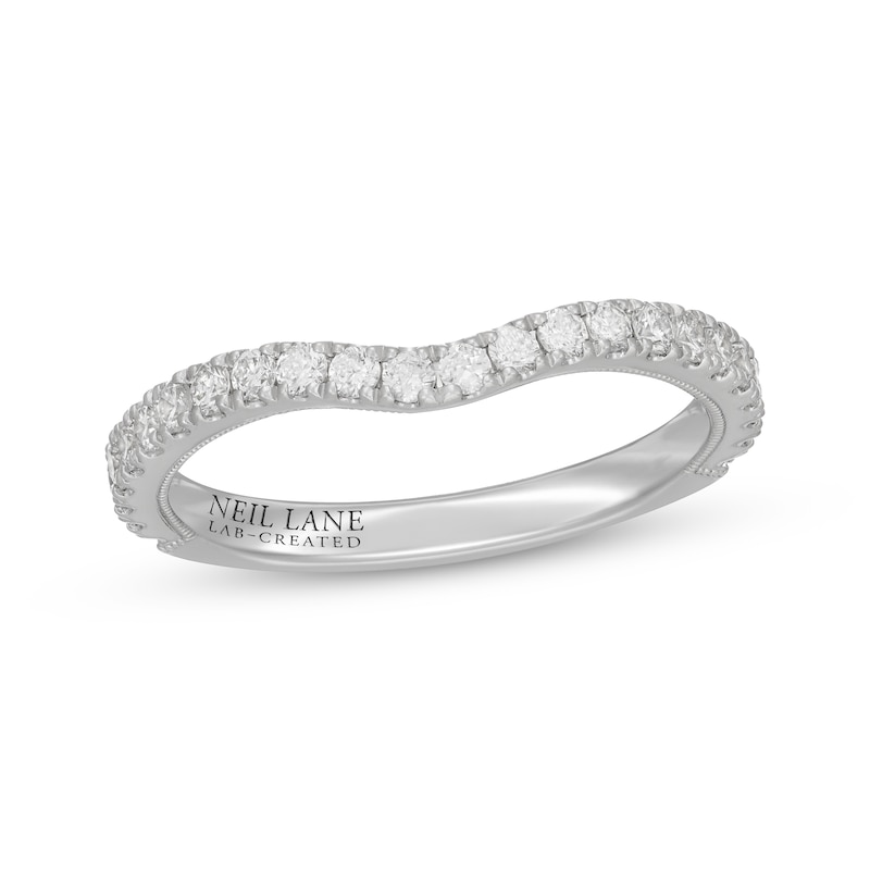 Main Image 1 of Neil Lane Artistry Lab-Grown Diamond Contour Wedding Band 1/2 ct tw 14K White Gold