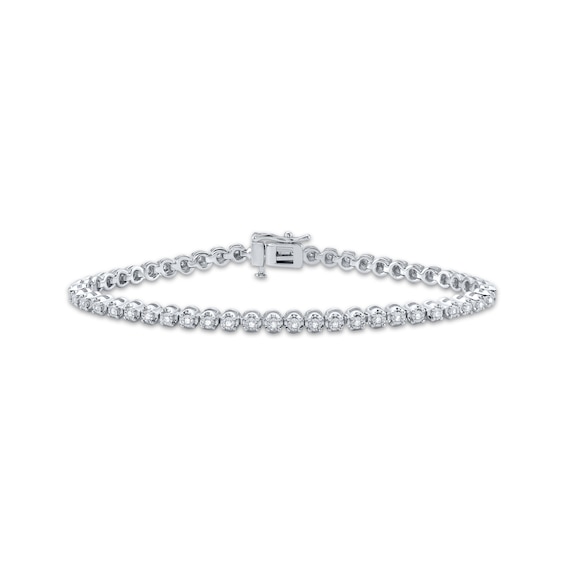 Diamond Tennis Bracelet 1/4 ct tw Sterling Silver 7"