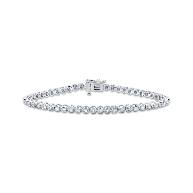 Main Image 1 of Diamond Tennis Bracelet 1/4 ct tw Sterling Silver 7&quot;