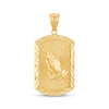 Thumbnail Image 1 of Diamond-Cut Praying Hands Dog Tag Charm 14K Yellow Gold