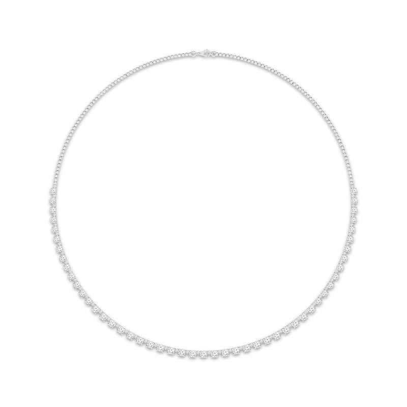Lab-Created Diamonds by KAY Riviera Necklace 5 ct tw 10K White Gold 17 ...