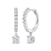 Thumbnail Image 0 of Lab-Created Diamonds by KAY Dangle Hoop Earrings 1 ct tw 10K White Gold