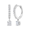 Thumbnail Image 1 of KAY Lab-Grown Diamonds Dangle Hoop Earrings 1 ct tw 10K White Gold