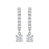 Thumbnail Image 1 of Lab-Created Diamonds by KAY Dangle Hoop Earrings 1 ct tw 10K White Gold