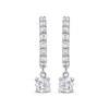 Thumbnail Image 2 of KAY Lab-Grown Diamonds Dangle Hoop Earrings 1 ct tw 10K White Gold