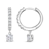Thumbnail Image 3 of KAY Lab-Grown Diamonds Dangle Hoop Earrings 1 ct tw 10K White Gold