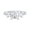 Thumbnail Image 3 of Memories Moments Magic Lab-Grown Diamonds Princess-Cut Three-Stone Engagement Ring 2-1/5 ct tw 14K White Gold