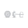 Thumbnail Image 3 of KAY Lab-Grown Diamonds Halo Stud Earrings 1/2 ct tw 14K White Gold (F/SI2)