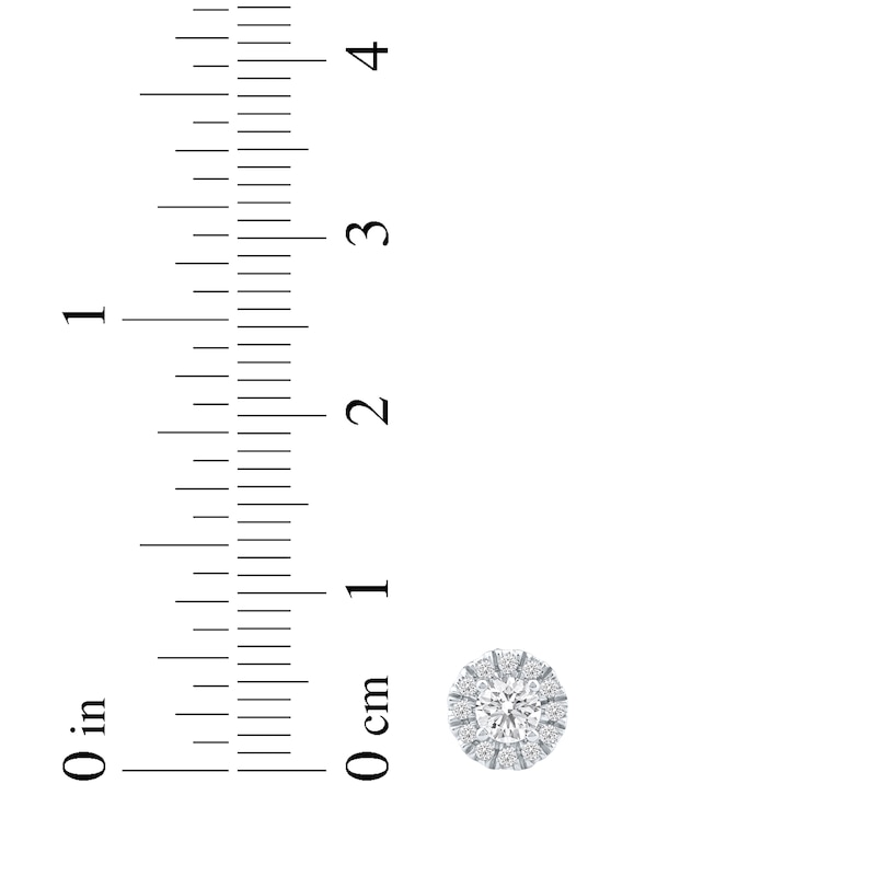 Main Image 7 of KAY Lab-Grown Diamonds Halo Stud Earrings 1/2 ct tw 14K White Gold (F/SI2)