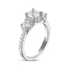 Thumbnail Image 2 of THE LEO Ideal Cut Diamond Three-Stone Engagement Ring 1-1/2 ct tw 14K White Gold