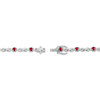 Thumbnail Image 3 of Lab-Created Ruby & White Lab-Created Sapphire Infinity Bracelet Sterling Silver 7.25"
