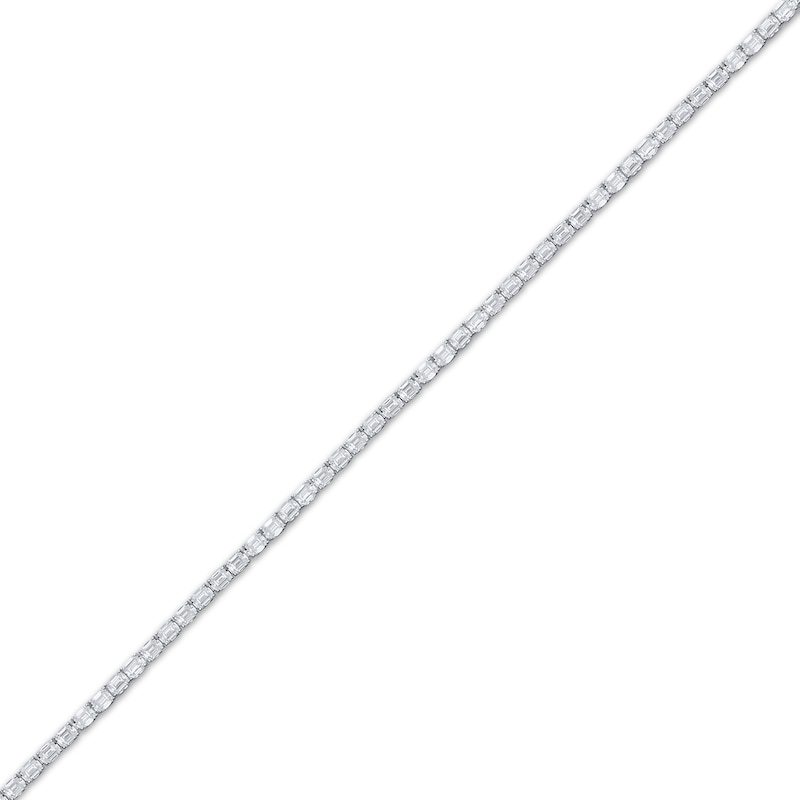 Main Image 2 of KAY Lab-Grown Diamonds Emerald-Cut Tennis Bracelet 5 ct tw 14K White Gold 7&quot;