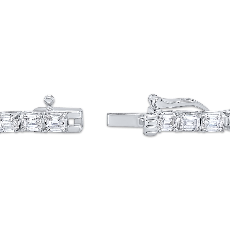 Main Image 4 of KAY Lab-Grown Diamonds Emerald-Cut Tennis Bracelet 5 ct tw 14K White Gold 7&quot;