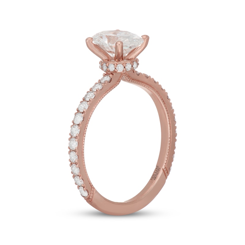 Main Image 2 of Neil Lane Artistry Oval-Cut Lab-Grown Diamond Engagement Ring 2 ct tw 14K Rose Gold