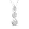 Thumbnail Image 1 of Memories Moments Magic Multi-Diamond Graduated Vertical Necklace 1/5 ct tw Sterling Silver 18&quot;