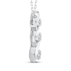 Thumbnail Image 2 of Memories Moments Magic Multi-Diamond Graduated Vertical Necklace 1/5 ct tw Sterling Silver 18&quot;