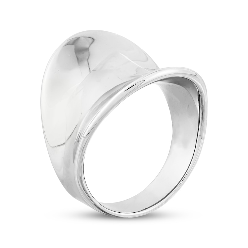 Main Image 2 of Concave Ring Sterling Silver Size 7