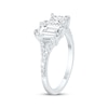 Thumbnail Image 2 of Toi et Moi Emerald & Princess-Cut Lab-Grown diamond Engagement Ring 2-1/6 ct tw 14K White Gold