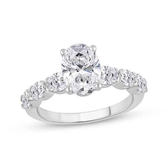 Now + Forever Lab-Grown Diamonds Oval-Cut Engagement Ring 2-1/2 ct tw 14K White Gold