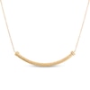 Thumbnail Image 1 of Reaura Curved Textured Bar Necklace Repurposed 14K Yellow Gold 18"