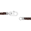 Thumbnail Image 3 of Men's Brown Braided Leather Bracelet Stainless Steel 8.5&quot;