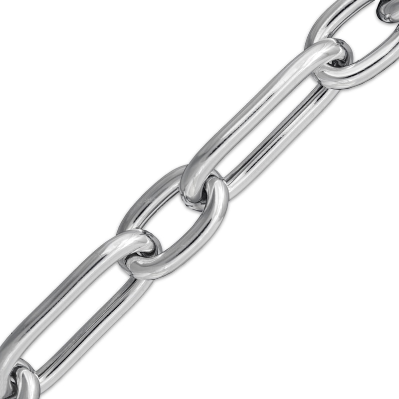 Main Image 2 of Paperclip Chain Toggle Bracelet Semi-Solid Sterling Silver 8&quot;