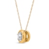 Thumbnail Image 2 of Radiant Reflections Diamond Solitaire Necklace 1/10 ct tw 10K Yellow Gold 18&quot; (J/I3)