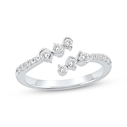 Diamond Bypass Fashion Ring 1/3 ct tw 10K White Gold
