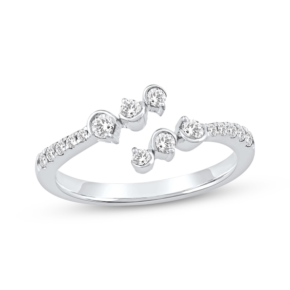 Diamond Bypass Fashion Ring 1/3 ct tw 10K White Gold