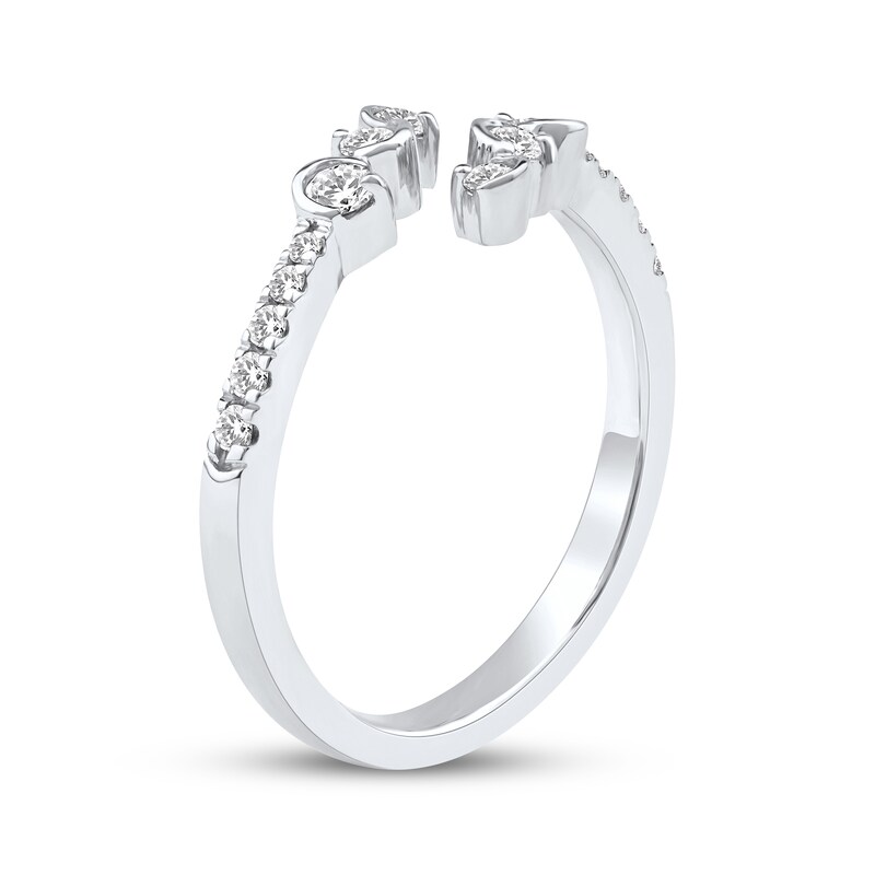 Main Image 2 of Diamond Bypass Fashion Ring 1/3 ct tw 10K White Gold