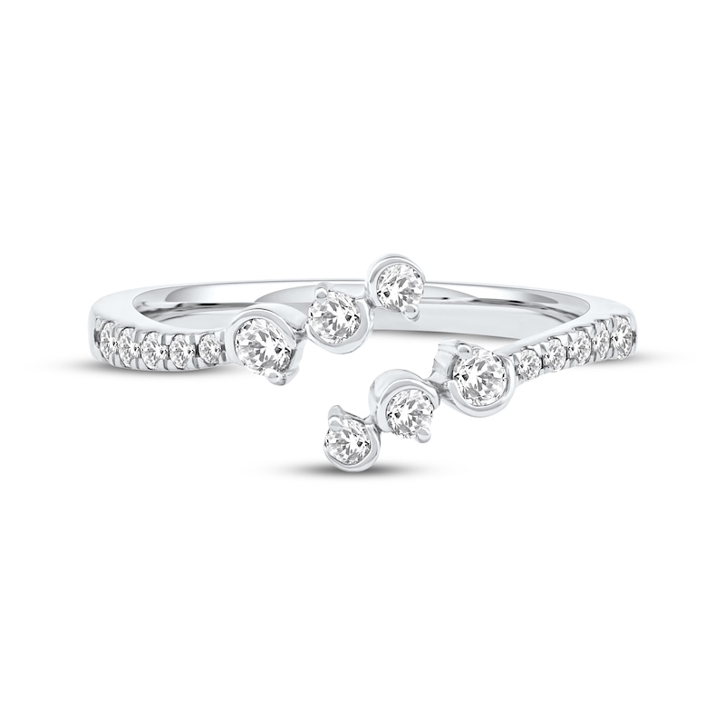 Main Image 3 of Diamond Bypass Fashion Ring 1/3 ct tw 10K White Gold