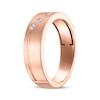 Thumbnail Image 2 of Now + Forever Men's Diamond Trio Bezel-Set Wedding Band 1/10 ct tw 10K Rose Gold