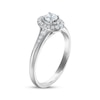 Thumbnail Image 2 of Now + Forever Round-Cut Diamond Oval Halo Engagement Ring 1/2 ct tw 14K White Gold