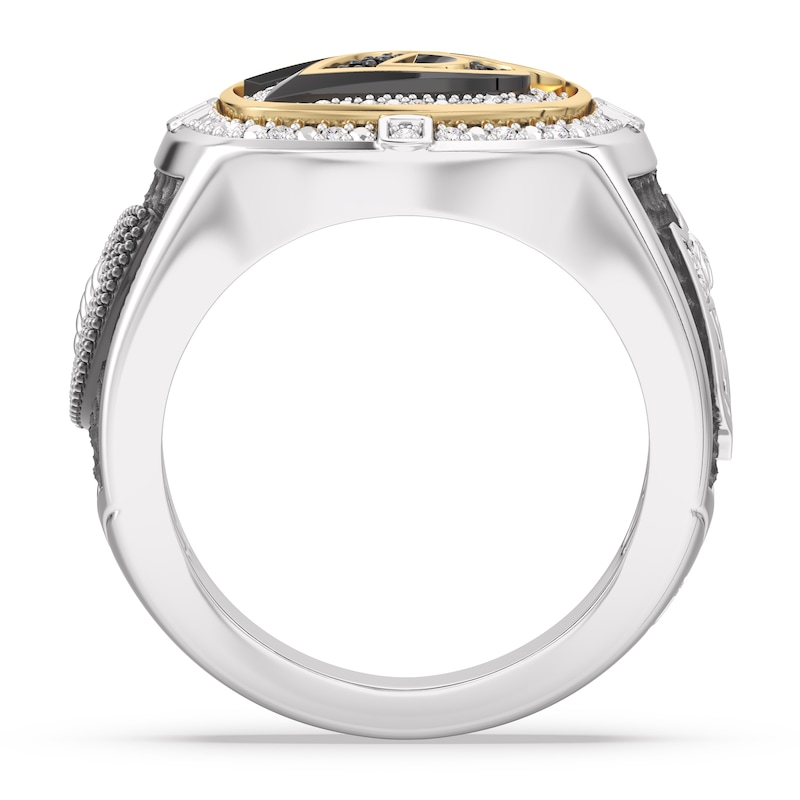 Main Image 2 of True Fans Baltimore Ravens Championship Ring Sterling Silver & 10K Yellow Gold Ring