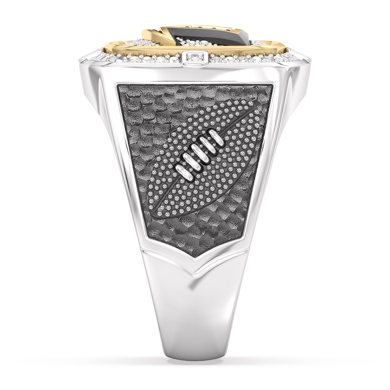 Main Image 4 of True Fans Baltimore Ravens Championship Ring Sterling Silver & 10K Yellow Gold Ring
