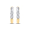 Thumbnail Image 2 of STUDIO BY KAY Multi-Diamond Hoop Earrings 1/4 ct tw 10K Yellow Gold