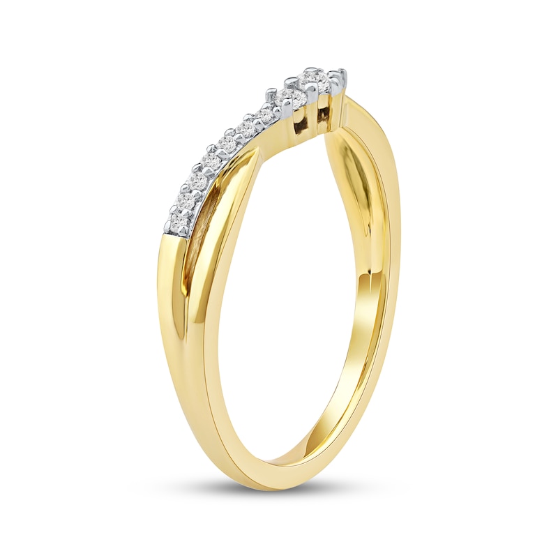 Main Image 2 of Now + Forever Diamond Twist Anniversary Ring 1/8 ct tw 10K Yellow Gold